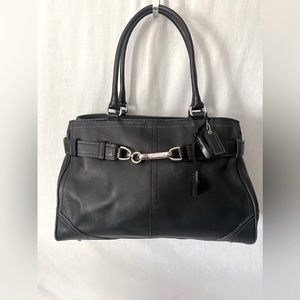 Coach Black Leather Shoulder Bag